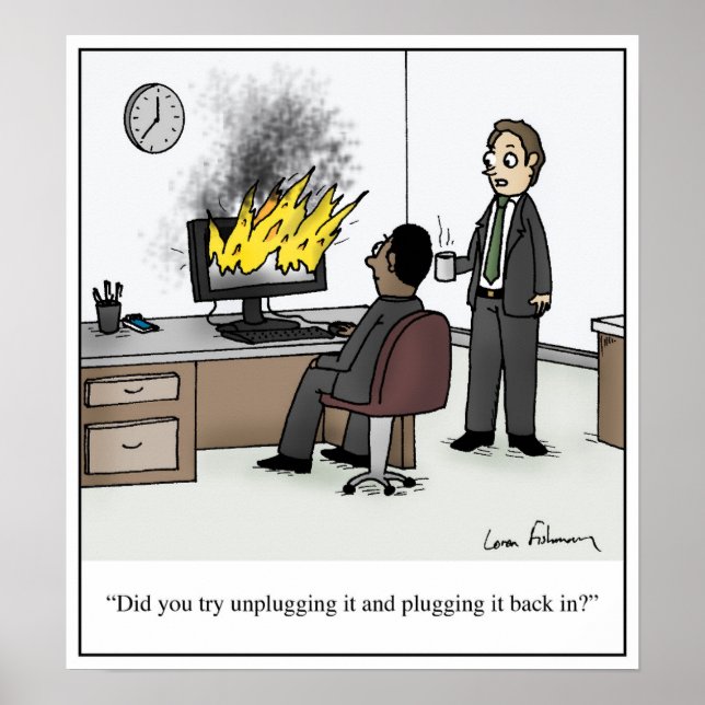 Koppla ur och koppla tillbaka det i Tecknad Poster (Framsidan)