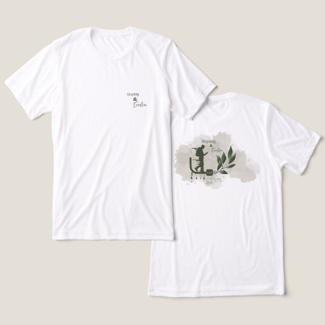 Koppla ur och utöka | Minimalistisk motivation T-S T Shirt (Design fram och bak)