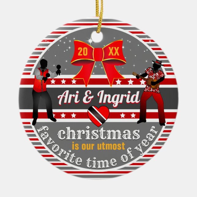 Koppla/Vänskap Julgransprydnad Keramik (Framsidan)