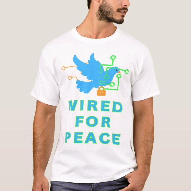 Kopplad för fred t shirt (Framsida)