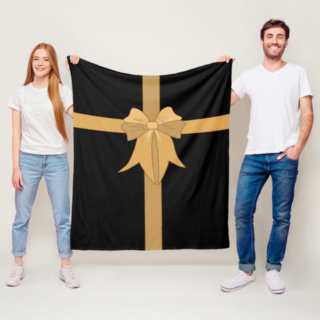 Kopplad med Guld Reversible Fleecefilt (På plats)