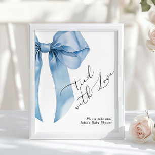 Kopplad med Möhippan Kärlek Blue Bow Favoriter Poster