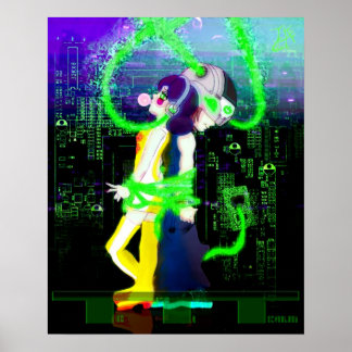 Kopplad till teknik poster