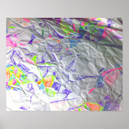 Kopplad utskrift av Papper Abstrakt med modern kon Poster