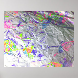 Kopplad utskrift av Papper Abstrakt med modern kon Poster