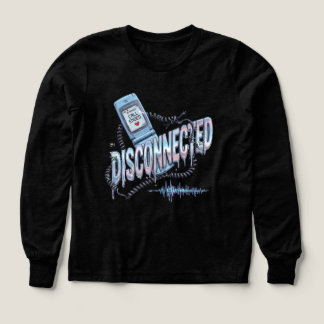 Kopplad Y2K-flipphone Uppbrottsmelankoli Vin T Shirt