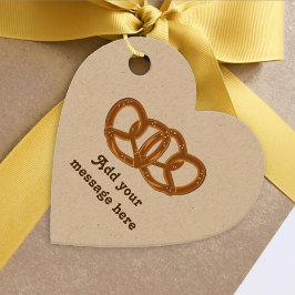 Kopplade ett Pretzel Knot - Roligt Bread & Baking  Gåvor Etiketter
