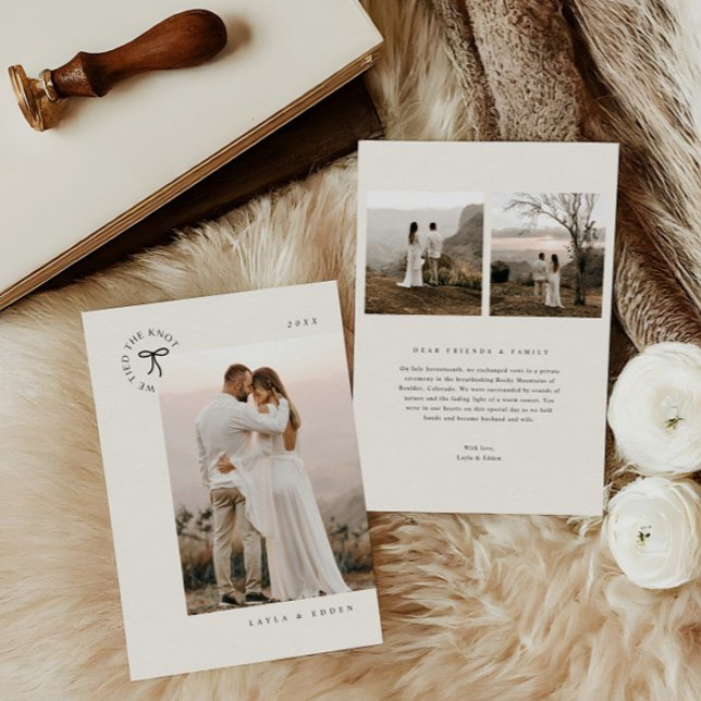 Kopplade ihop det minsta fotomeddelandet om Knot E Spara Datumet (Skapare uppladdad)