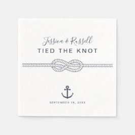 Kopplade Knot Anchor Bröllop Pappersservett