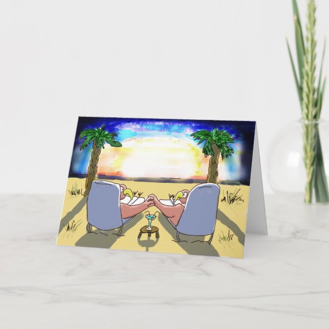 Kopplar ihop den rosa flamingoen för den lyckliga kort (Framsida)