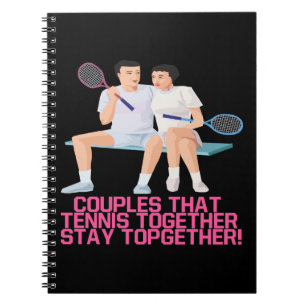 Kopplar ihop den tennis tillsammans anteckningsbok