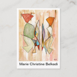 Kopplar ihop konstnärlig färgrik abstrakt för visitkort