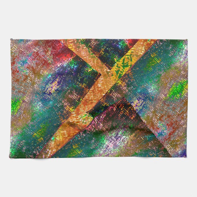 Kopplare av färgad lagrar med bränd rustik kökshandduk (Horisontell)