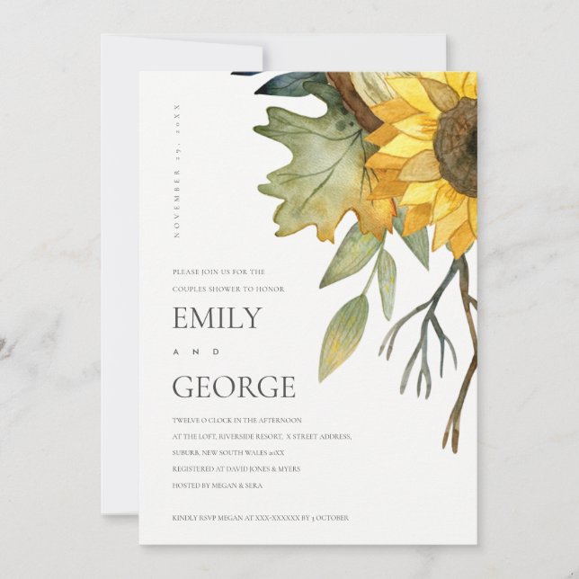 KOPPLARKORT FÖR BLOMMIGT AV SUNFLOWER FÖR gult Tack Kort (Framsida)