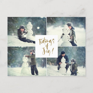 Koppling av Joy   Många Photo Collage jul Inbjudan Vykort