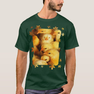 Koppling av utspädda Chickar av utspädd Gult med d T Shirt