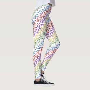 Kopplingar - diagonala band av Färgad Stars Leggings