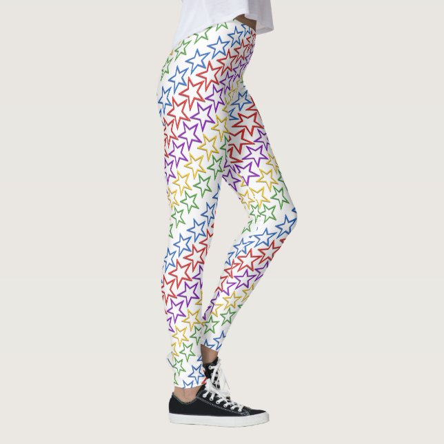 Kopplingar - diagonala band av Färgad Stars Leggings (Höger)