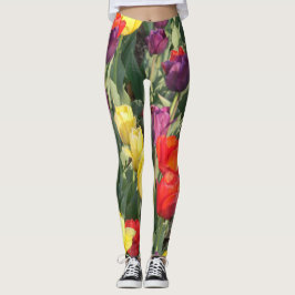 Kopplingar för Blommigt med flera Färgader Leggings