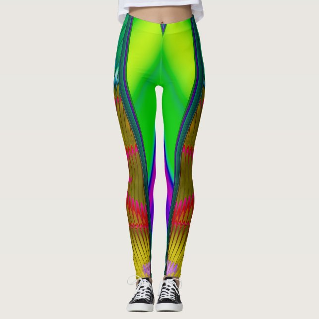 Kopplingar ~ ljusa flerfärgade ~ Original Leggings (Framsida)