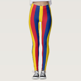 Kopplingar med flagga av Rumänien Leggings
