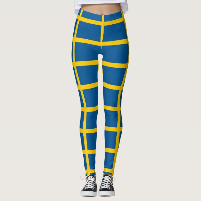 Kopplingar med flagga av Sverige Leggings (Framsida)