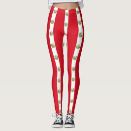 Kopplingar med flagga från Peru Leggings