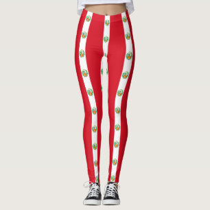 Kopplingar med flagga från Peru Leggings