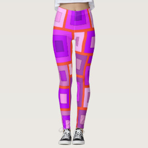 Kopplingar med konst av geometriska former leggings