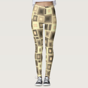 Kopplingar med konst av geometriska former leggings