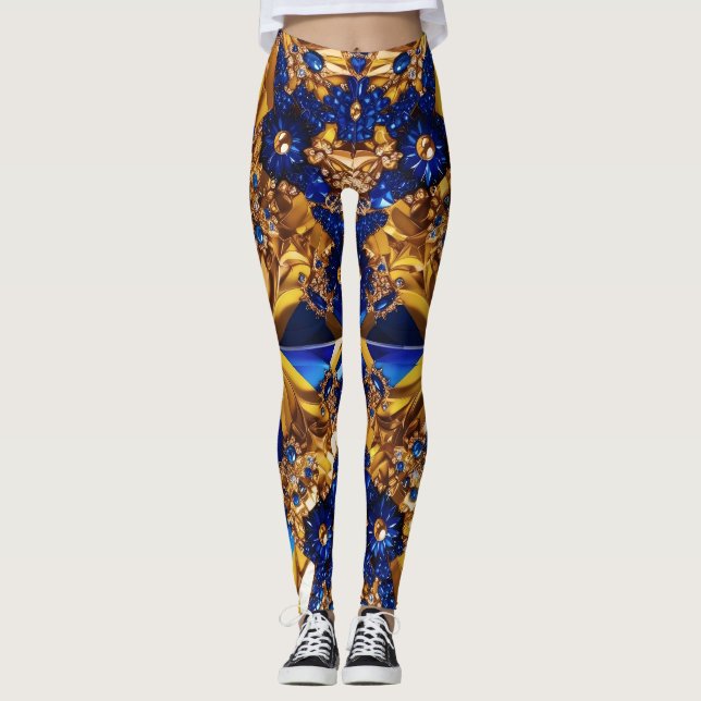 Kopplingar med Sverige Färg Leggings (Framsida)