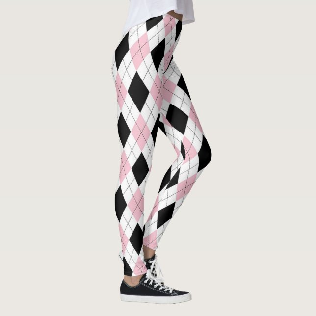 Kopplingar/Rosa och svart diamanter Leggings (Höger)
