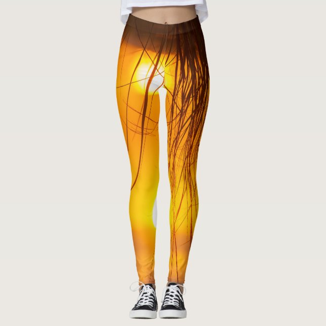 Kopplingar uppströms nedströms leggings (Framsida)