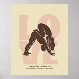 Kopplingsyogapositionstryck | Matisse stil väggkon Poster