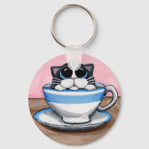 Koppnolla-kattunge Keychain Nyckelring