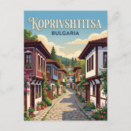 Koprivshtitsa gränd Bulgarien Vykort