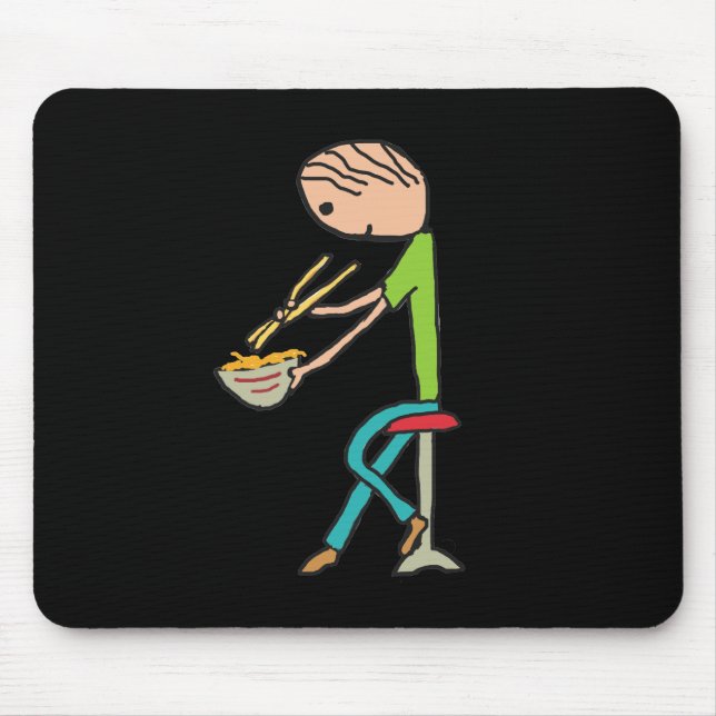 Kopsticks och nudlar musmatta (Framsidan)