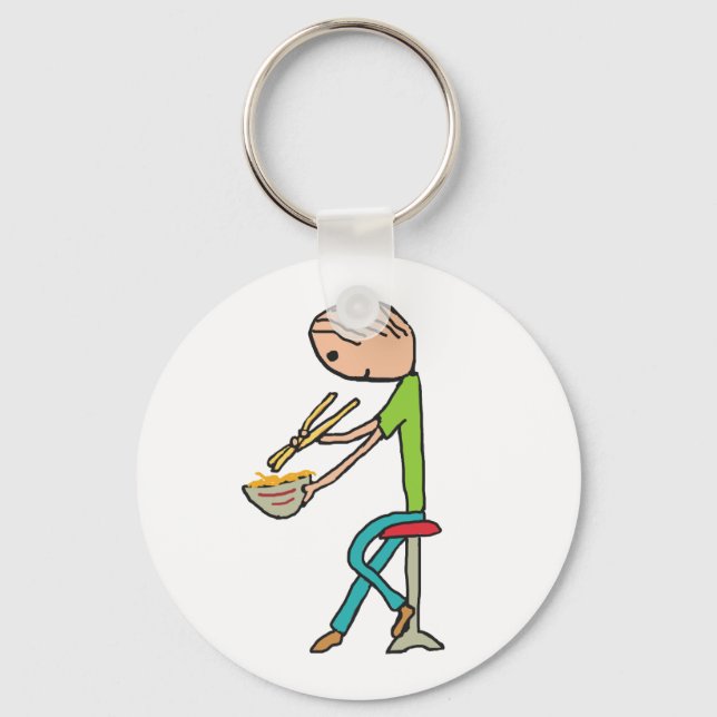 Kopsticks och nudlar nyckelring (Framsida)