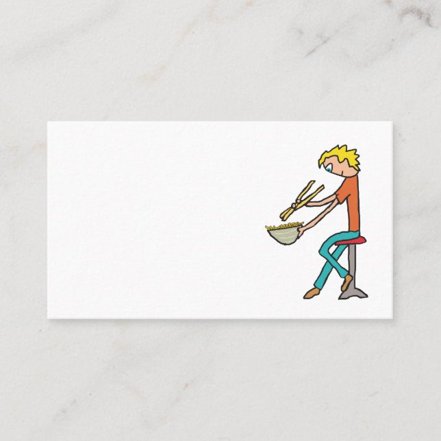 Kopsticks och nudlar visitkort (Framsida)