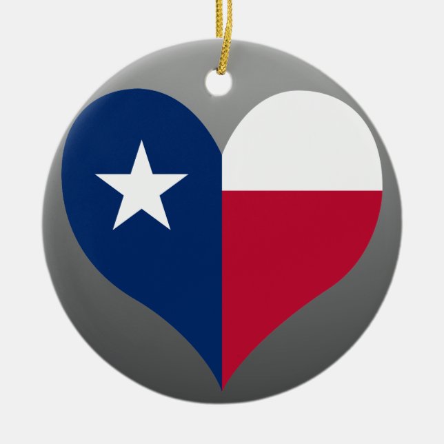 KöpTexas flagga Julgransprydnad Keramik (Framsidan)