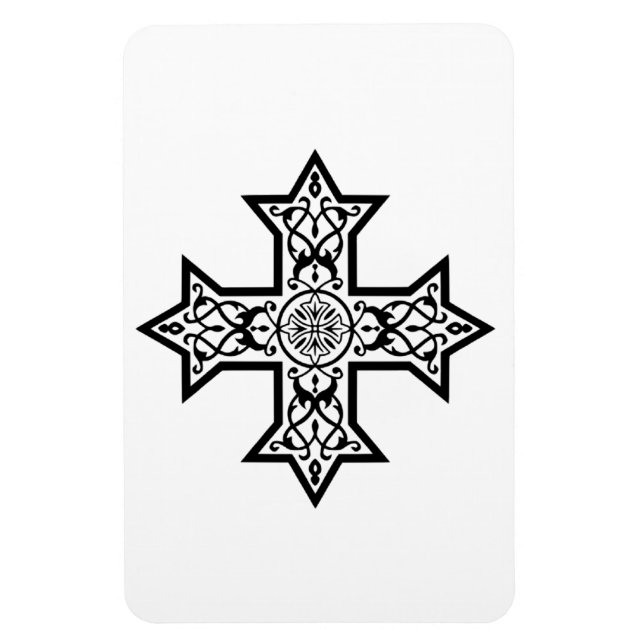 Koptisk kors klassisk religiös konst accessoar magnet (Vertikal)