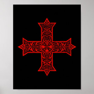 Koptisk kors Koptisk-ortodoxa kyrkan Östlig Kristu Poster