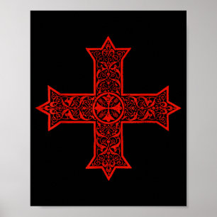 Koptisk kors Koptisk-ortodoxa kyrkan Östlig Kristu Poster