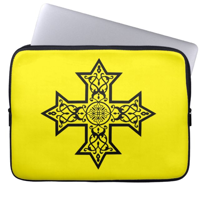 Koptiskt kors laptop fodral (Framsidan)