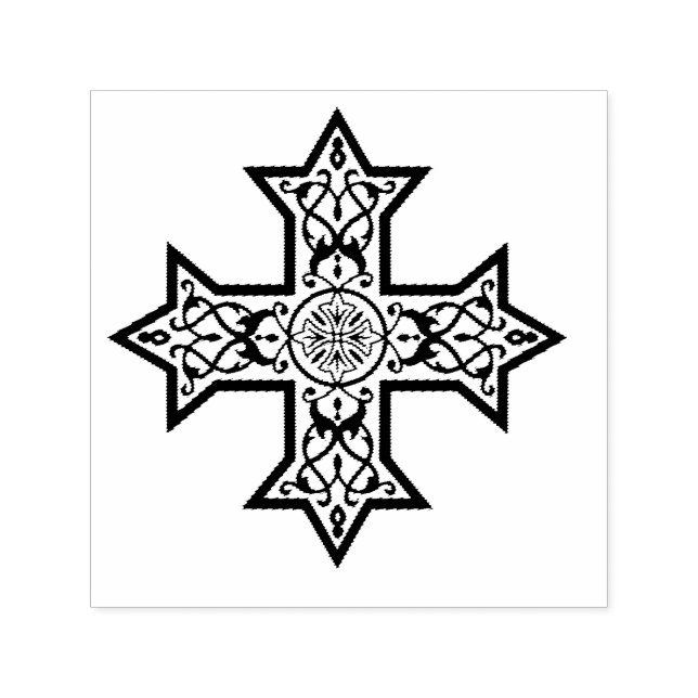 Koptiskt kors Premium Fine Art Självfärgande Stämpel (Design)