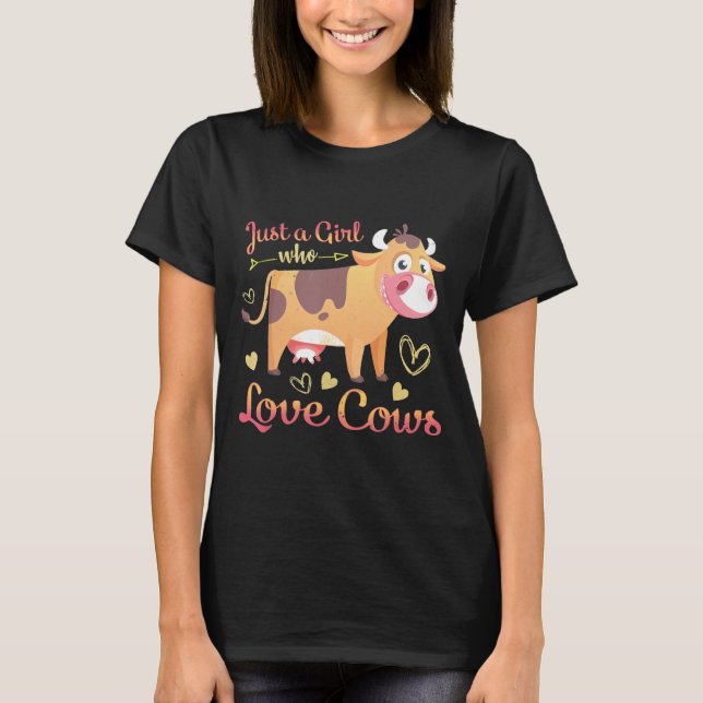 Kor Älskare i Cute Colorful Rosa Hearts T Shirt (Framsida)