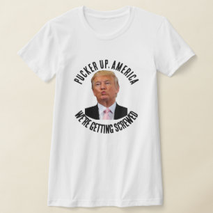 Kör Amerika Trump Läppar T Shirt