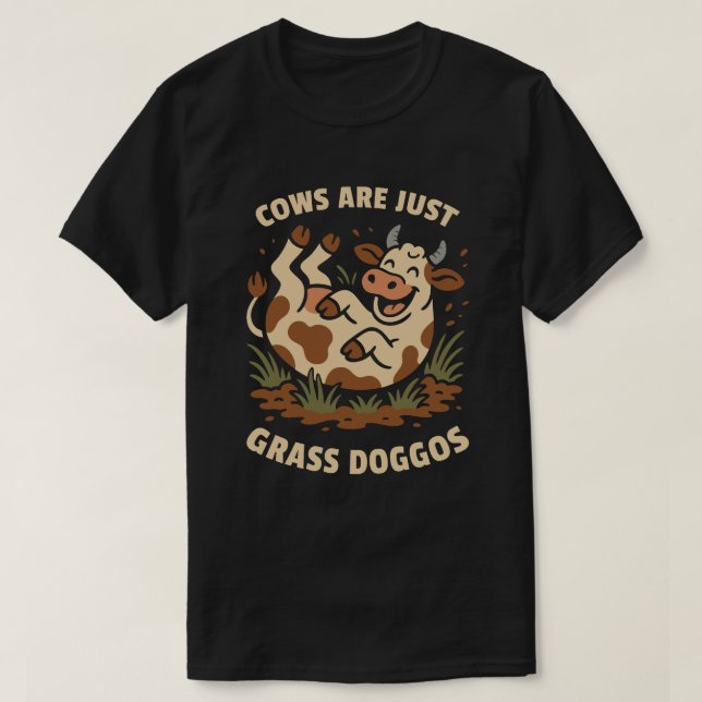 Kor är bara gräsdogmer t shirt (Design framsida)