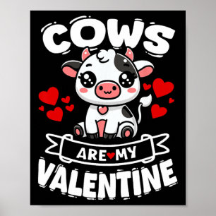 Kor är min valentin bebis barn söt ko valentin poster