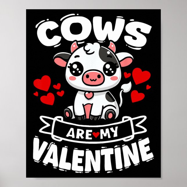 Kor är min valentin bebis barn söt ko valentin poster (Framsidan)